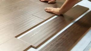Finished vinyl plank flooring